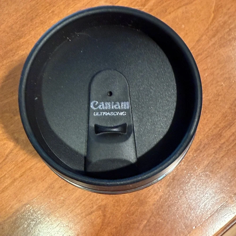 Camera Lens Mug with Lid - Black